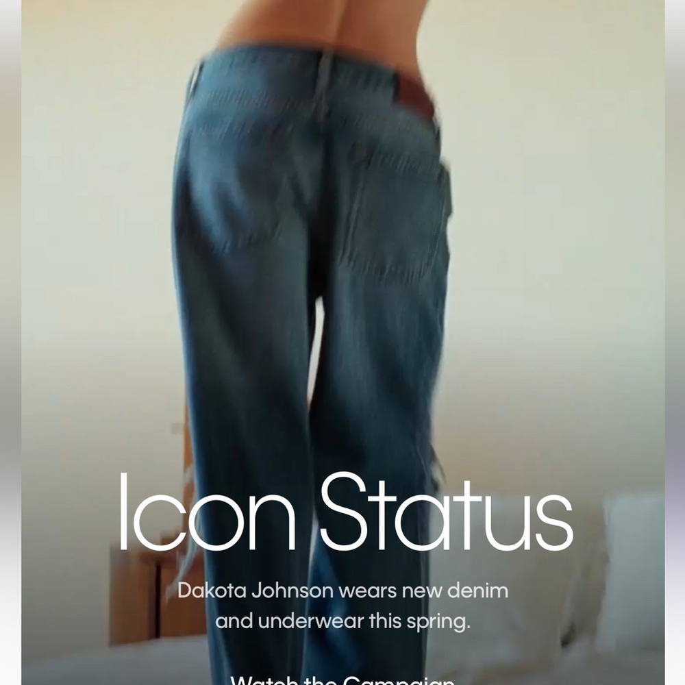 New Calvin Klein Low rise baggy jeans Size 27 Dakota Johnson campaign